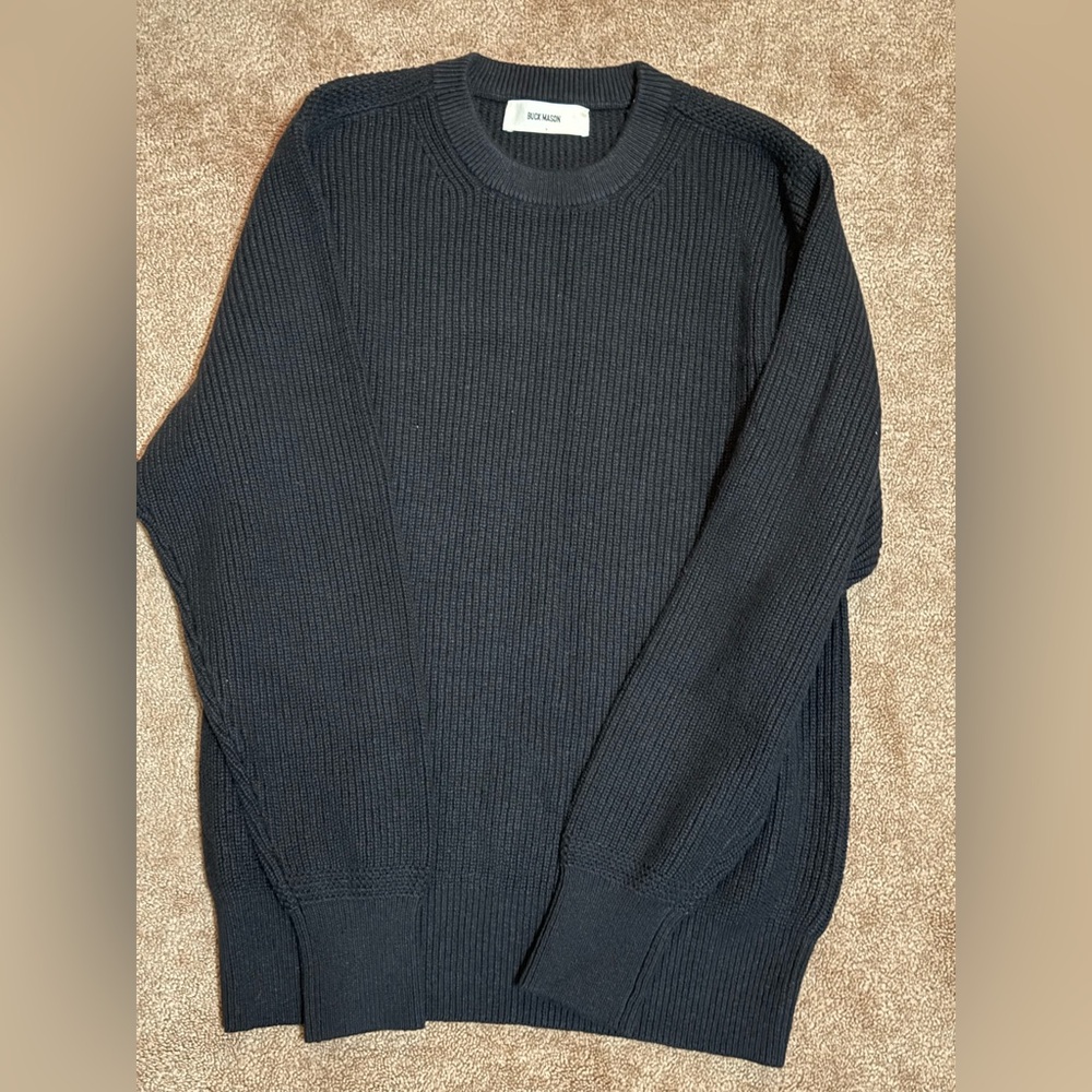 Buck Mason Seafarer Cotton rib crew sweater